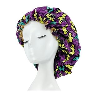 Children African print Satin Lined Bonnet